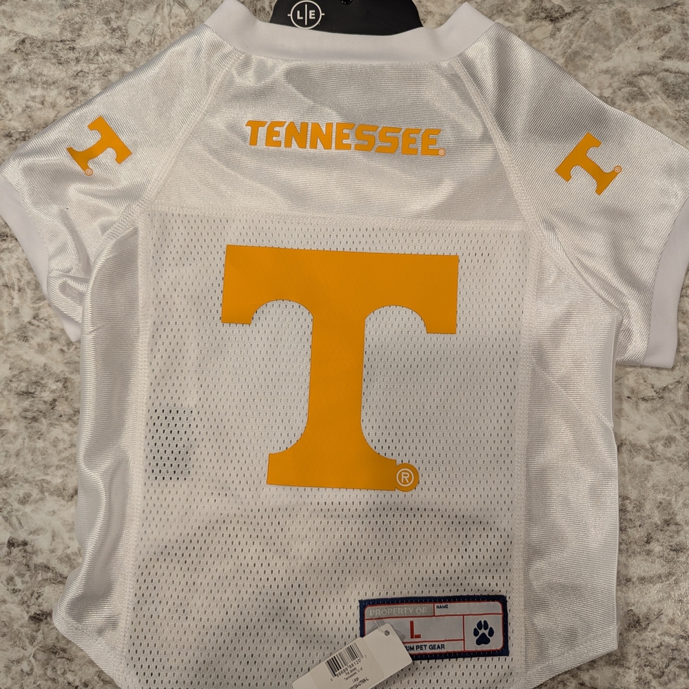 Tennessee White and Orange Pet Jersey